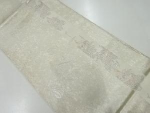 リサイクル　縞に山車・十二単模様織出し袋帯